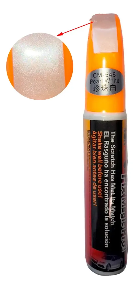 sonauto Lápis corretivo reparando arranhões 12 ml branco retoque automático cor branca pérola