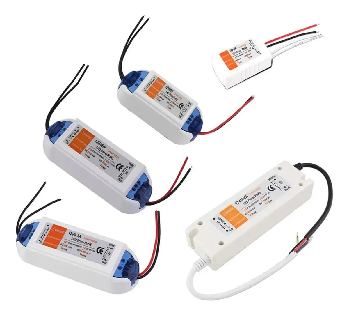 Verahome Ac110v 220v Para Dc 12v Fonte De Alimentação Controlador Led 18w 28w 30w 42w 48w 60w 72w 100w Transformadores De Iluminação Adaptador De 12v Para Fita Led (cor : 1 Peça, Tamanho : 42w)