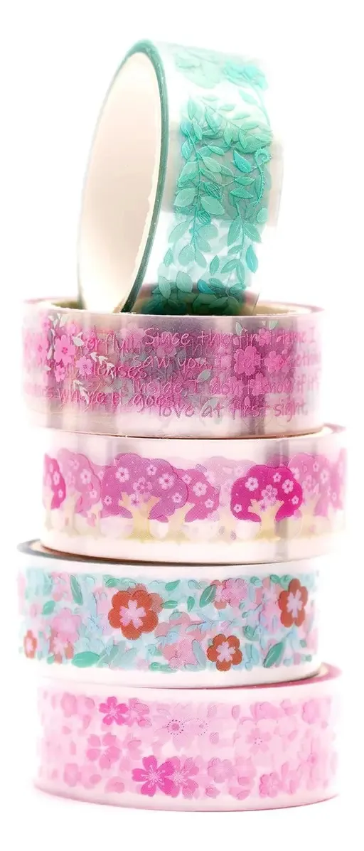 Fita de washi transparente para flores para animais de estimação para artesanato