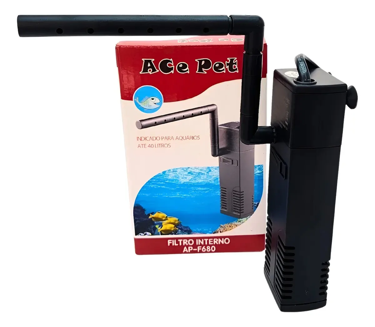 Filtro Interno Ace Pet 300L/h AP-F680 Aquários e Terrários 40L