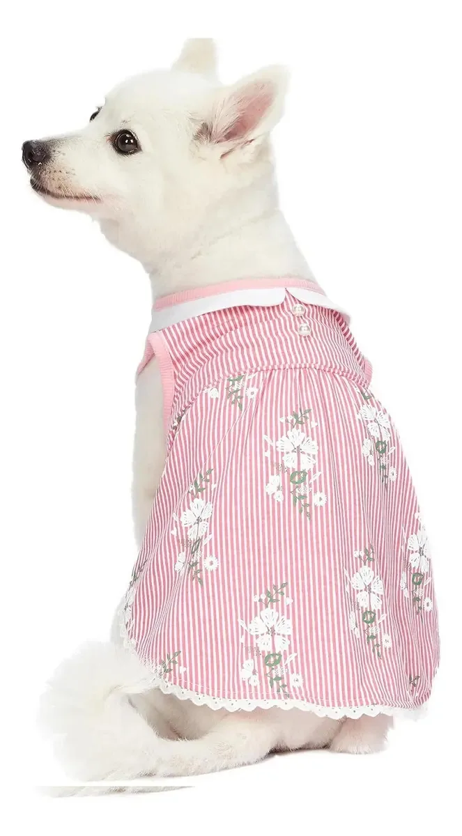 Vestido floral sem mangas Wonderland para cães pequenos