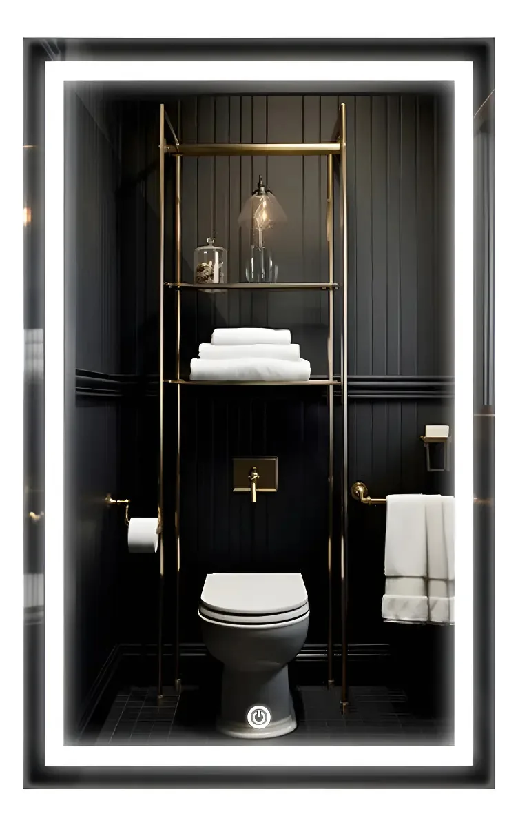 Espelho Retangular com LED Branco 110x80cm para Banheiro