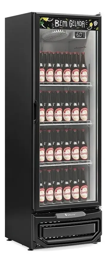 Cervejeira Gcb50v Preto 445 Litros Porta Vidro Gelopar