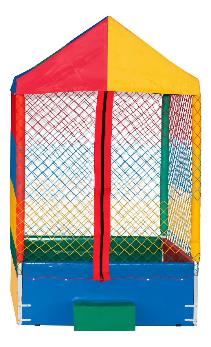 Piscina de Bolinhas Trampolim Brinquedos Multicolor, 1.1m x 1.1m, para Crianças de 1 Ano+
