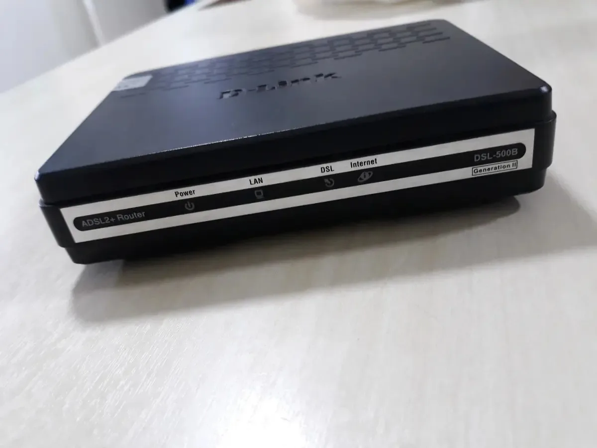 Modem Roteador D-link Dsl-500b Completo Na Caixa Geração 2 Cor Preto