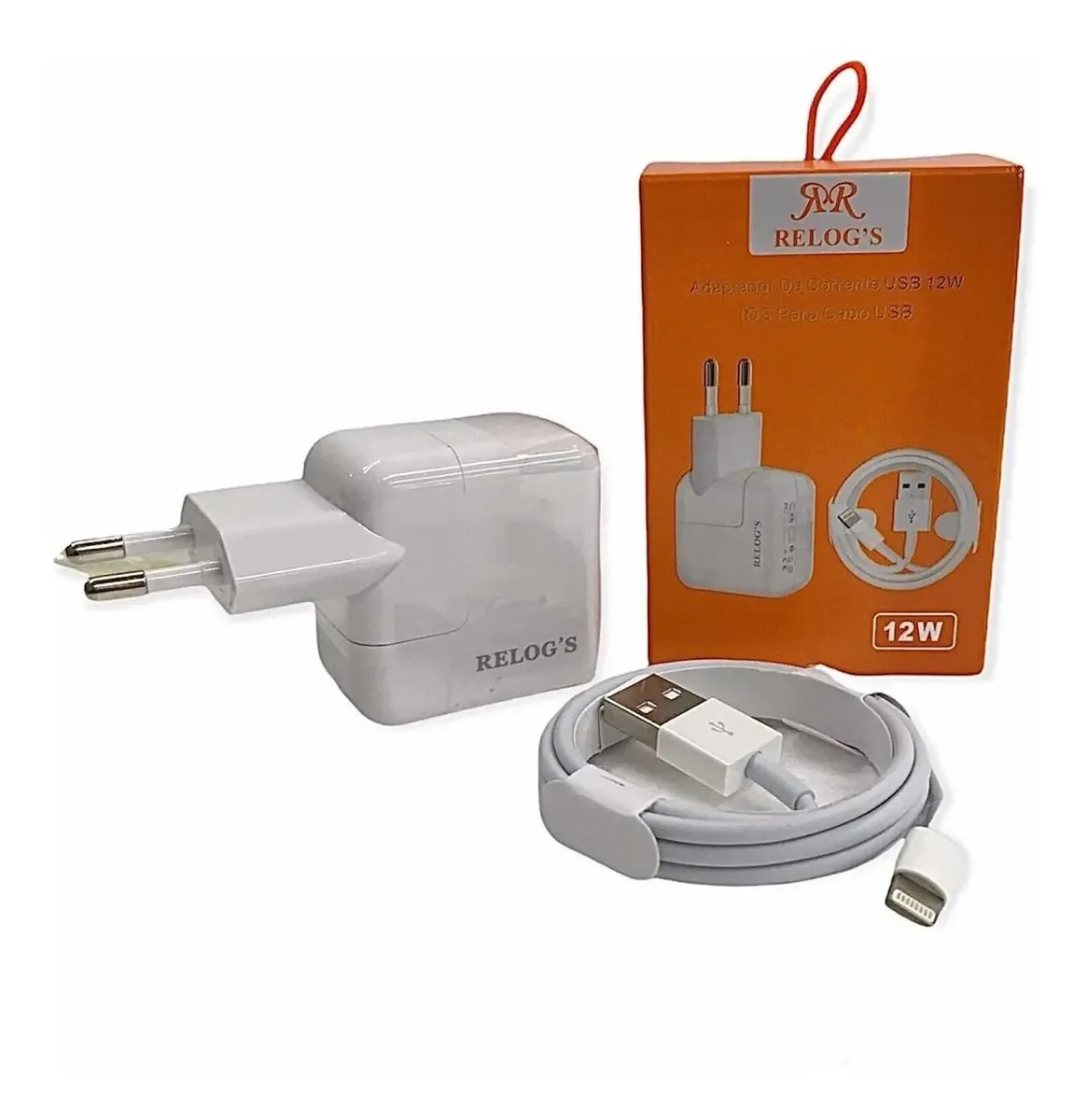 Carregador Parede H'maston iPhone iPad 12W Branco Lightning CB-02 USB