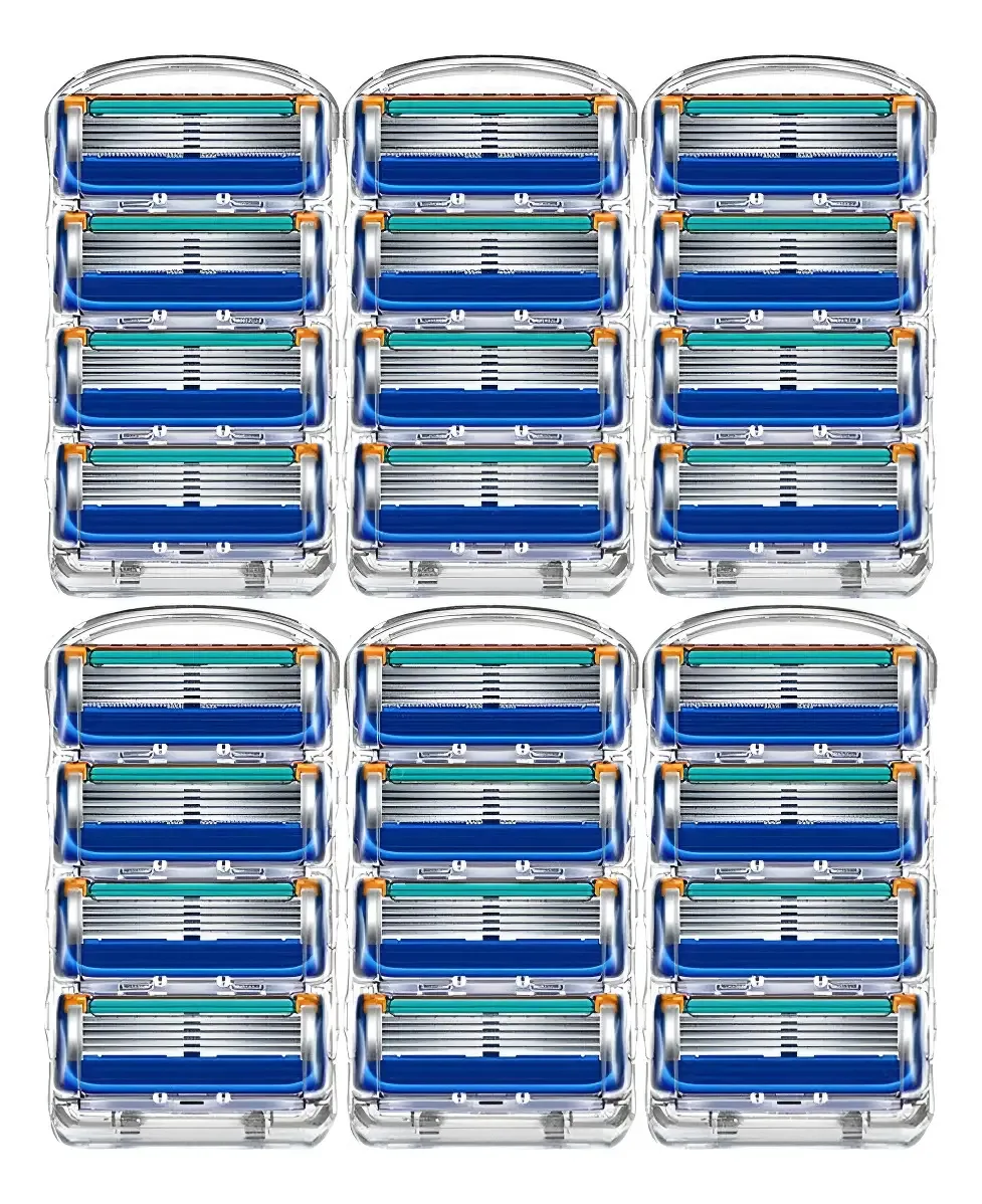24 Lâminas De Barbear Masculinas Ford Gilette Fusion 5 Subs