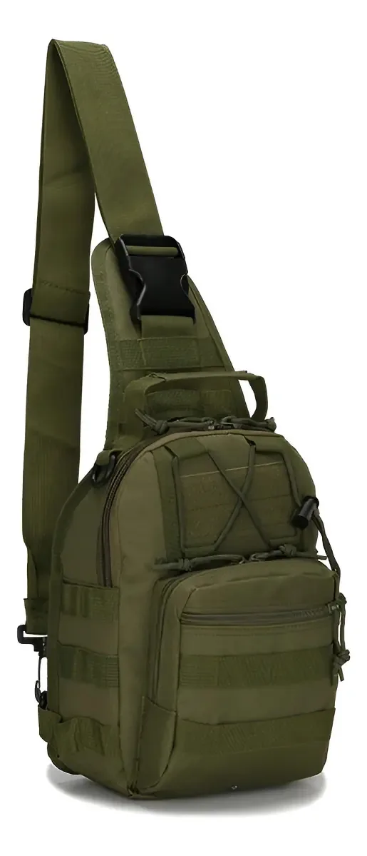 Mochila tática Molle para equitação ao ar livre, acampamento, acessórios verdes militares