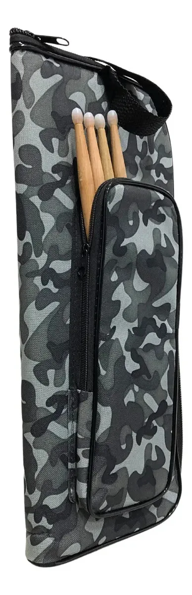 Capa Case De Baquetas Percussão Almofadada Luxo Cor Camuflada