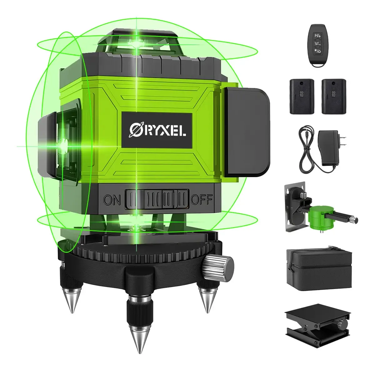 Laser Nivelador 16 Linhas 4d 360° Nível A Laser Profissional Nivelador Autonivelante Com Luz Ajustável Com Bateria Dupla Recarregável Para Piso Parede E Instalações Internas