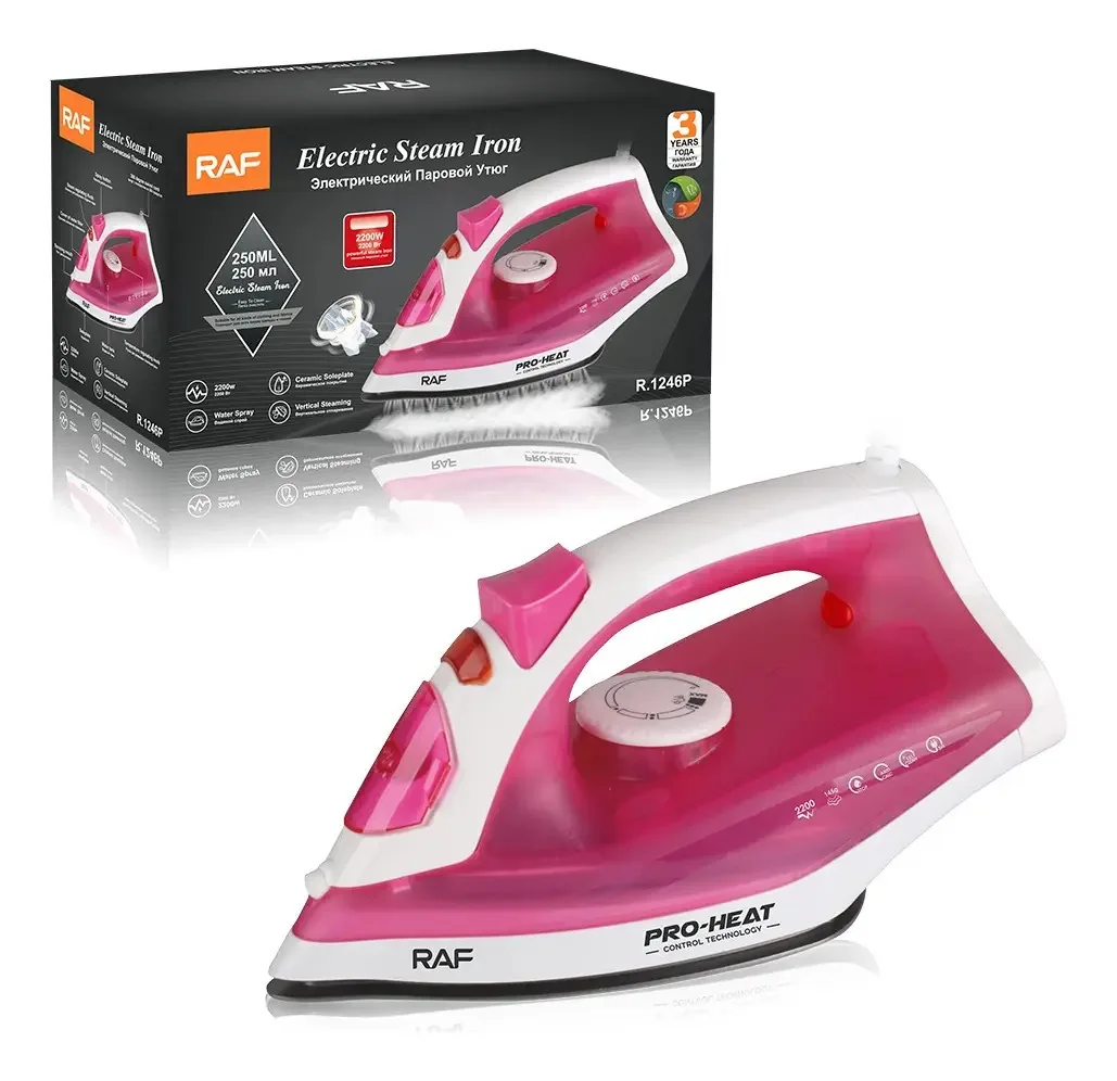 Ferros elétricos a vapor para eletrodomésticos, cor de roupas: rosa