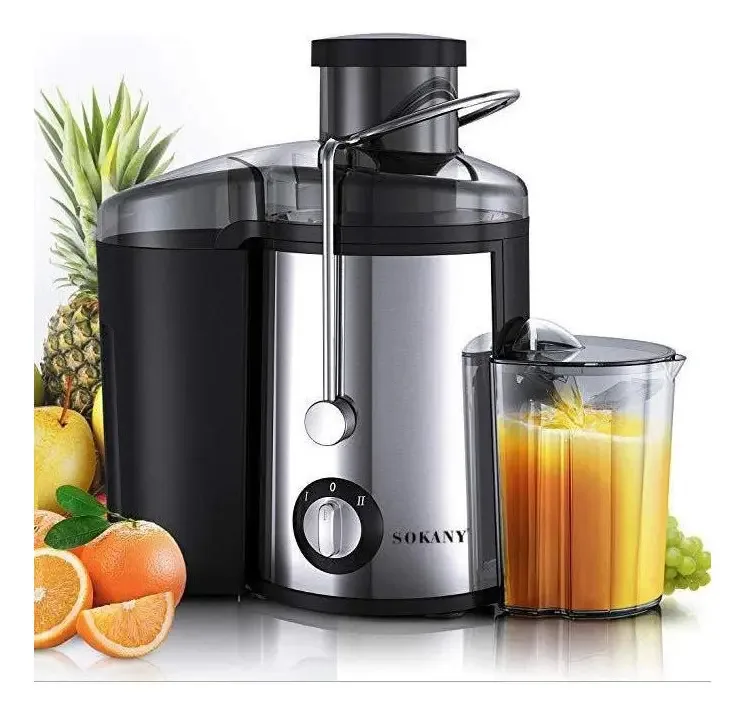 Extrator automático de suco de frutas e vegetais Sokany 800w Yellow