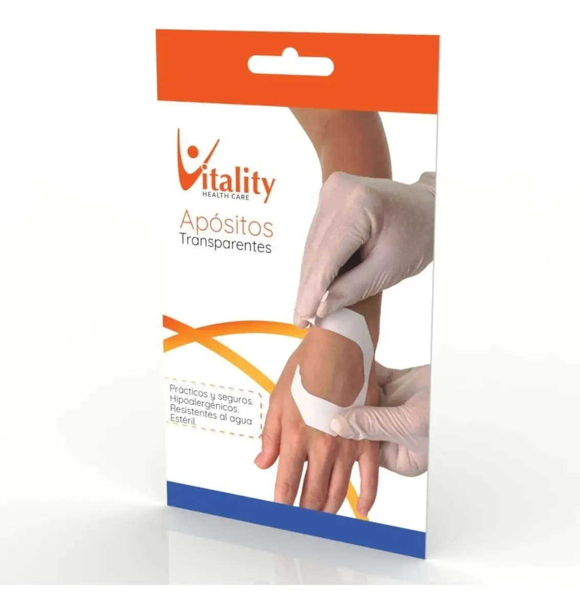 Curativos Transparentes Estéreis Vitality 6x7cm X 3 Unidades