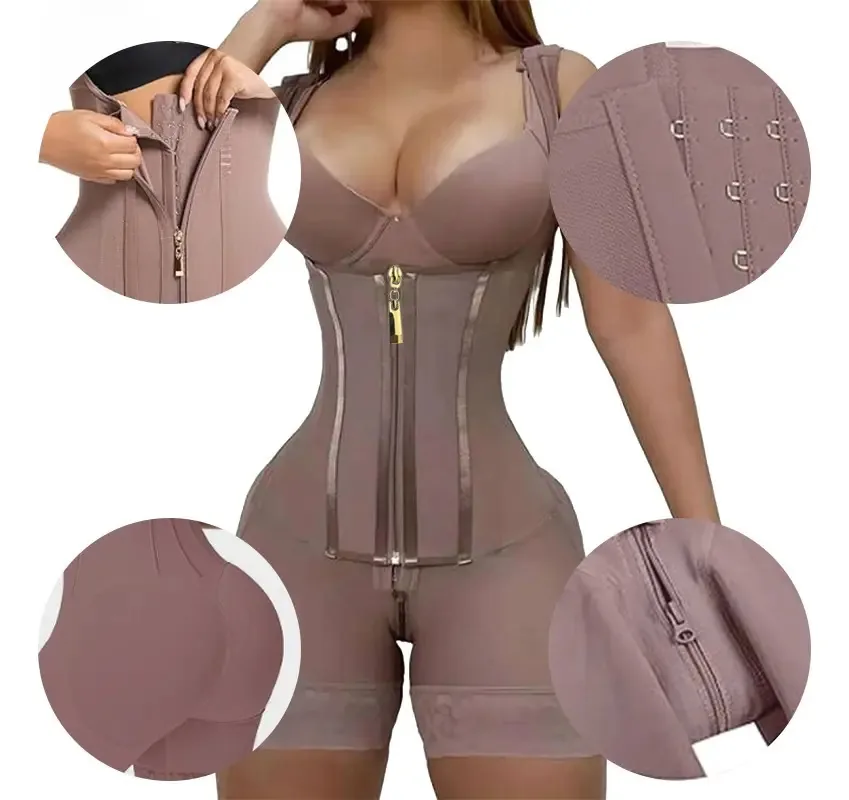 Cintas pós-parto colombianas para mulheres de alta compressão, violeta escura, tamanho Xl