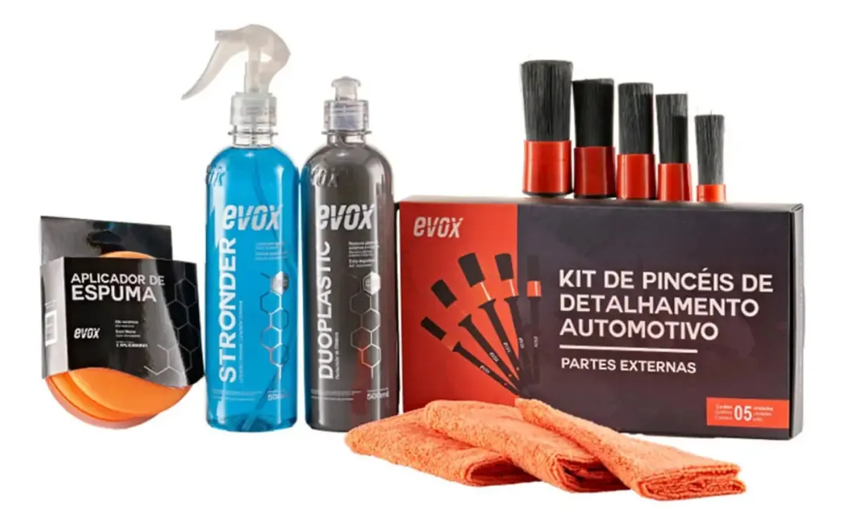 Kit Premium Para Tratamento De Plástico Externos Evox