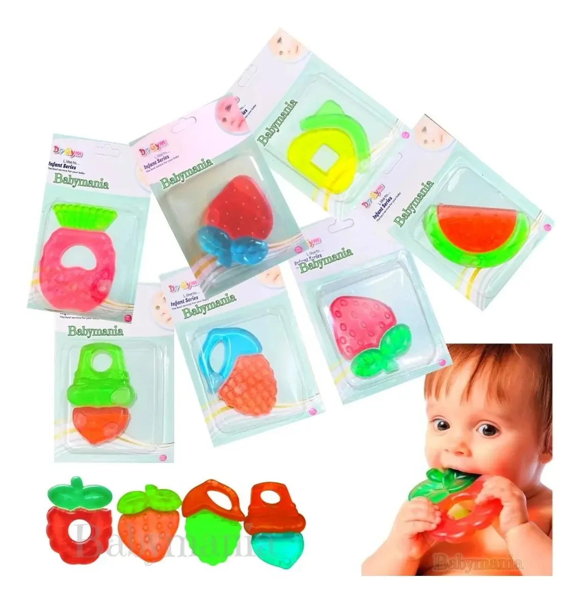 Pacote de 3 Mordedores Refrigeráveis Gel Bebe