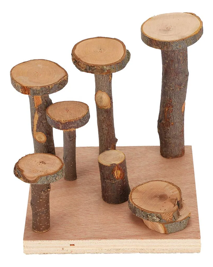01 Brinquedos Para Hamster E Porquinho-da-Índia, Brinquedos De Madeira Para Hamster, Brinquedos De Escalada De Madeira Para Hamster, Brinquedo De Exercício Para Hamster (pequeno, Coluna De Madeira...
