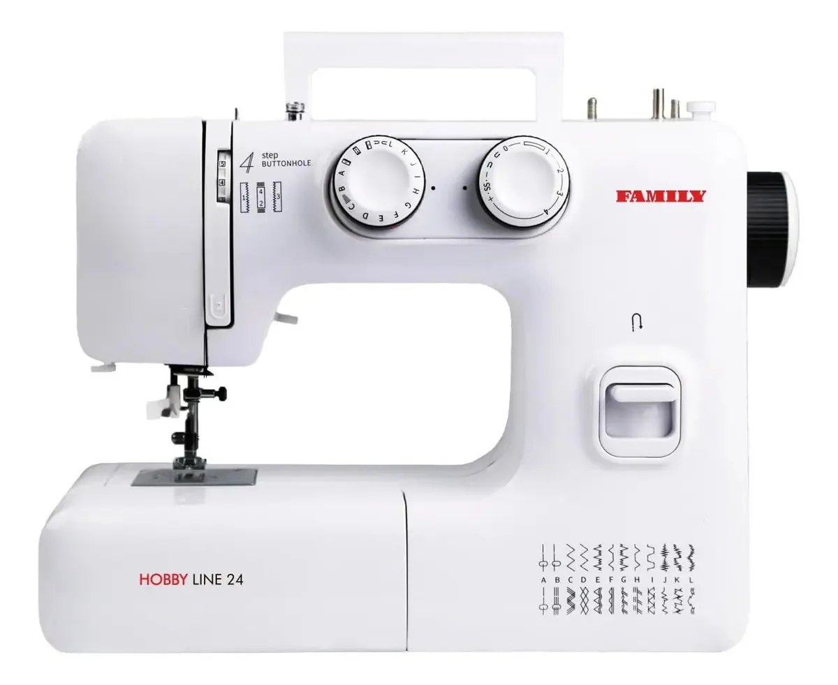 Máquina de costura familiar Hobby Line 24 com acessórios e LED