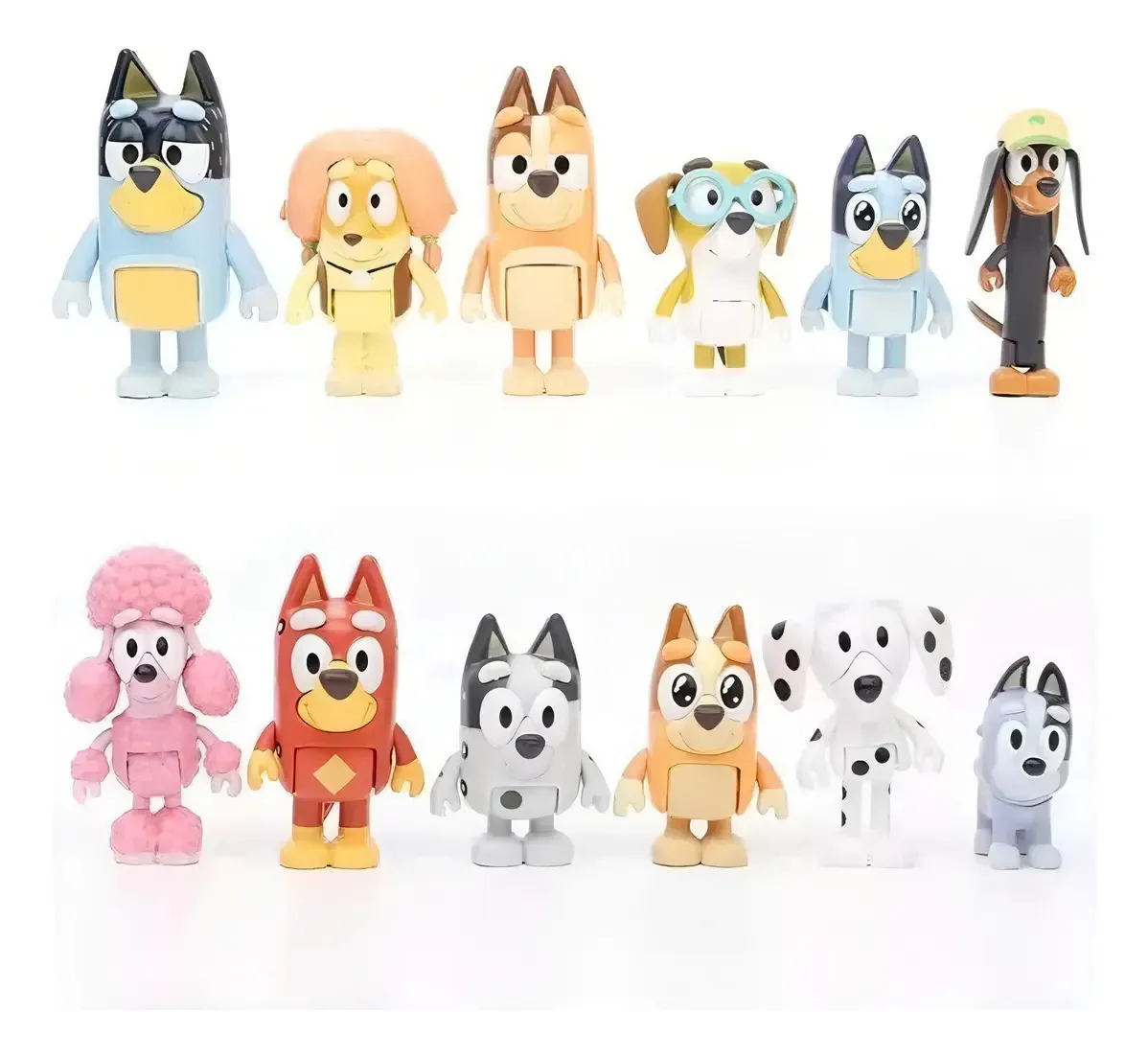 12pcs Bluey Family & Friends Figure Model Toy Toy Gift 2024