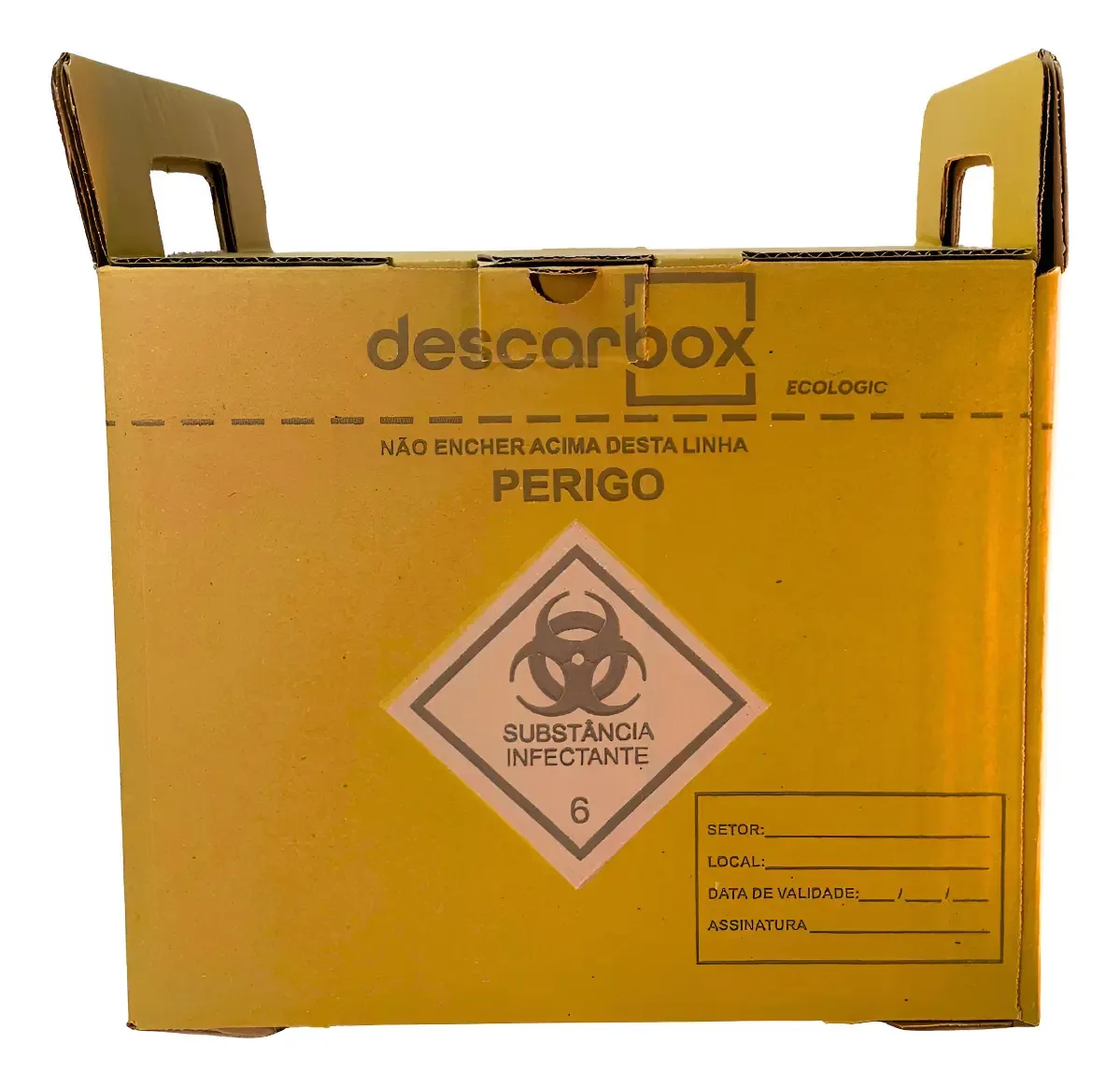 Coletor Descarbox Amarelo 13L Profissional