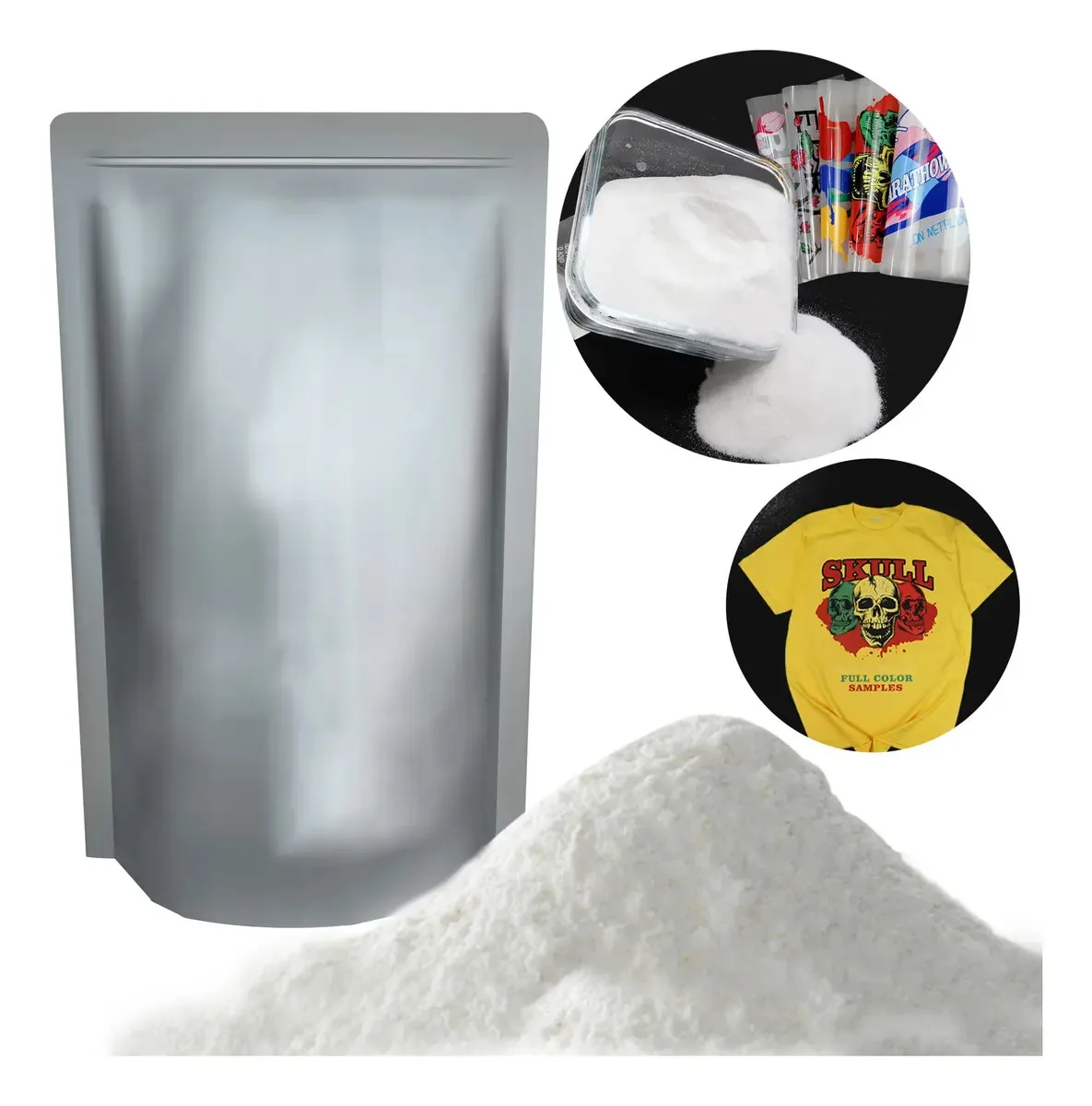 Cola de poliamida branca Dtf Powder 500g para Dtf Mecolour