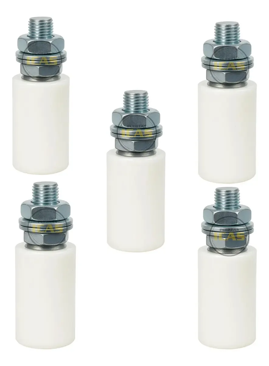 Kit de parafusos de nylon de 5 rolos tipo Comunello para portão automático compatível com sistemas de automação residencial e industrial, material de alta resistência