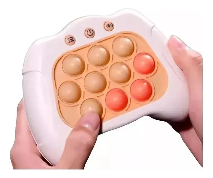 Brinquedo sensorial elétrico Pop It Electronic Pop-it Pil, cor laranja