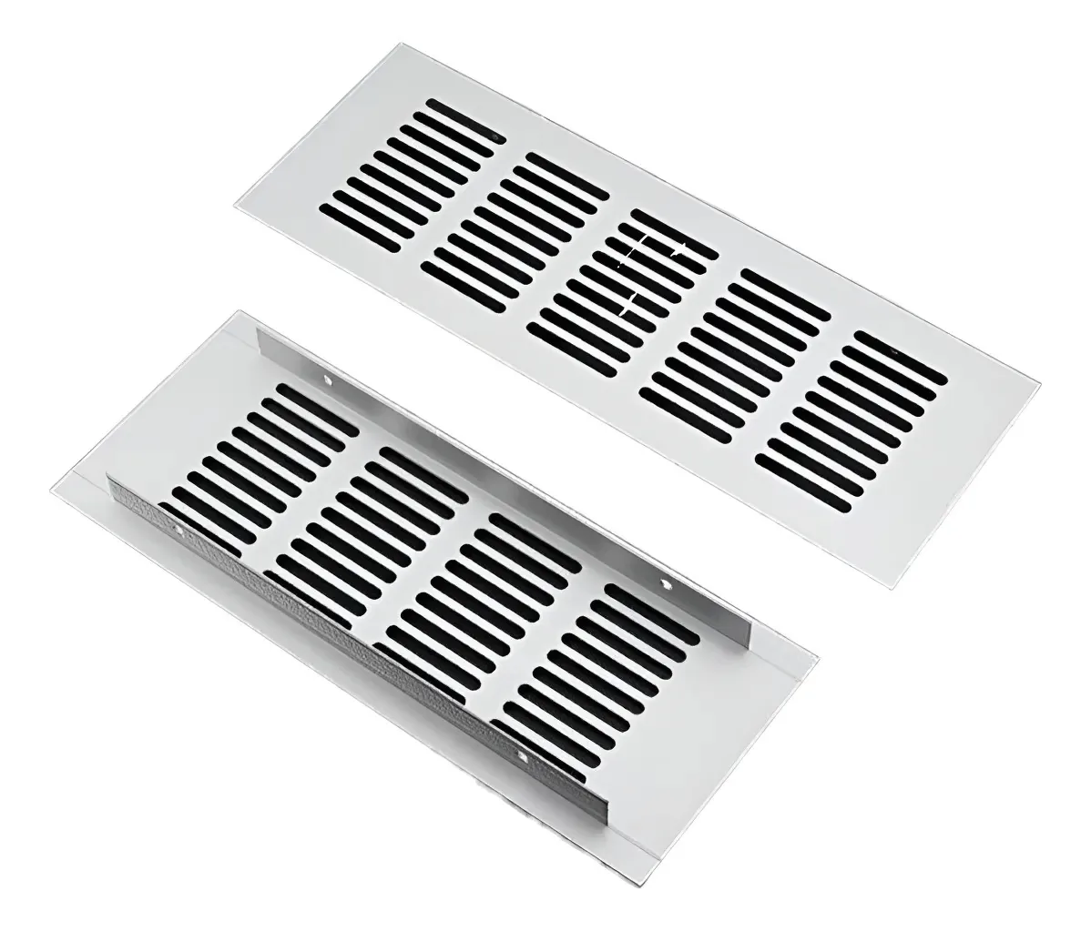 Grelha de ventilação de aço inoxidável 35,7x8cm X 2 One em aço inoxidável