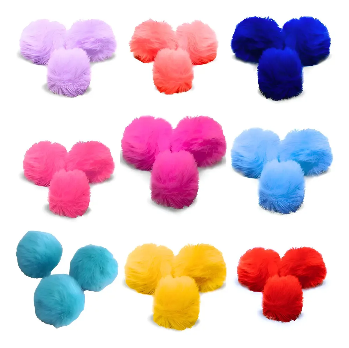 Pompom Pelúcia 40mm - Cores Diversas - Com 30 Unidades~ Cor Colorida