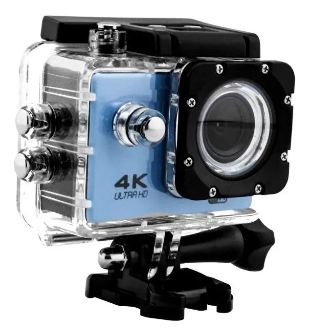 Câmera esportiva Micro SD submersível Go Pro 4k - azul