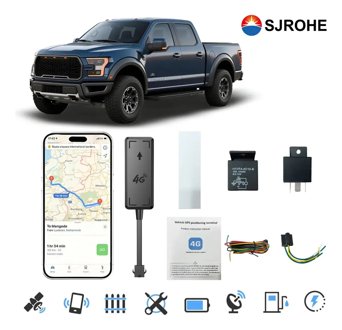 Rastreador Gps, Localizador, Equipamento Automotivo 4g