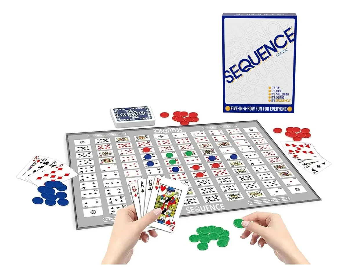 Cartões linguísticos de mesa Sequence Family Board Game