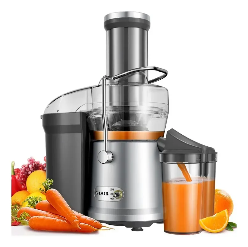 Extrator automático de suco de frutas e vegetais Xinest 1200w, cor branca