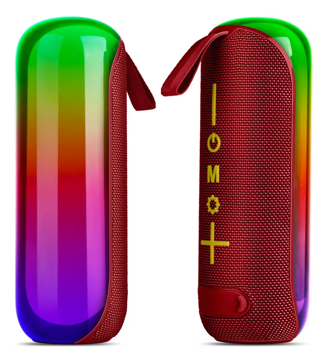 Caixa De Som Bluetooth Potente Multimídia Com Rgb Subwoofer Cor Vermelho