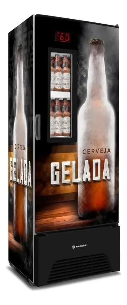 Visa Cooler Cervejeira Com Visor 497l Vn50af Metalfrio Cor Preto
