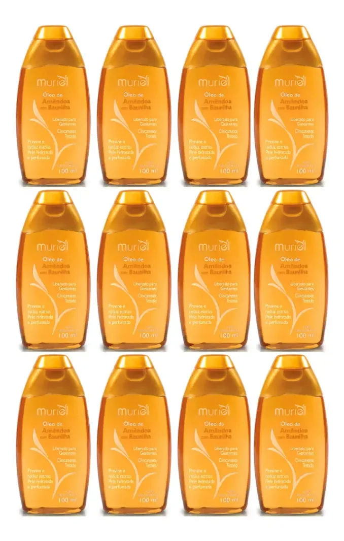Kit Com 12 Óleos Corporais Muriel de Baunilha – 100 mL