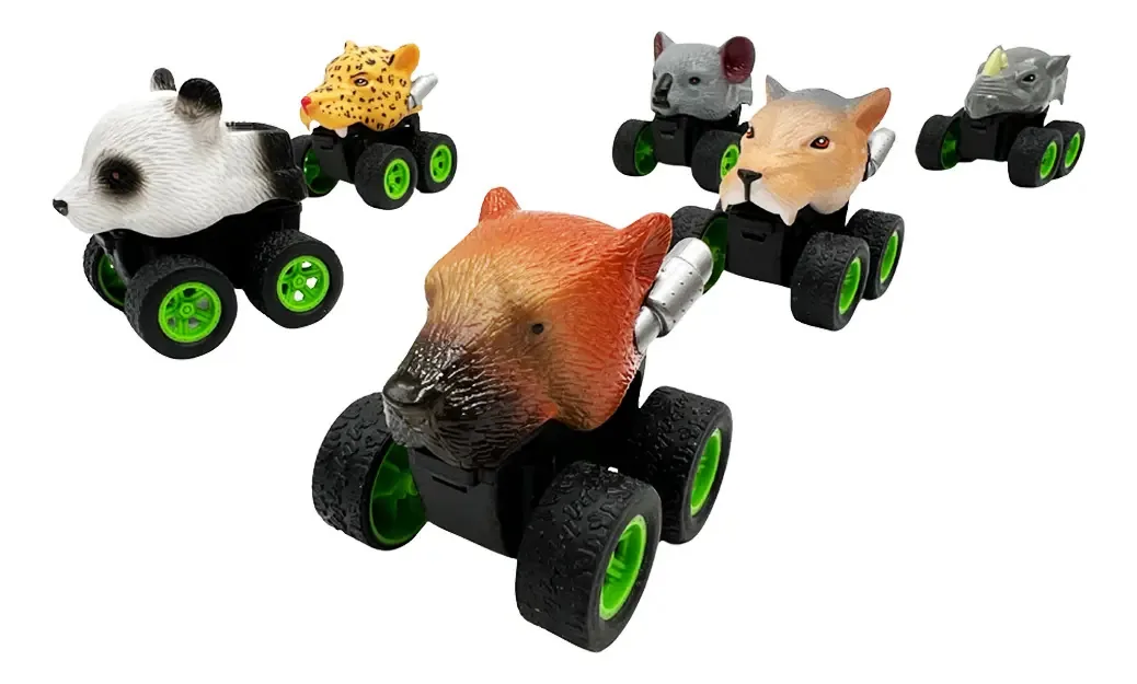Veículos de brinquedo Animal Cars 8 modelos de carros cor verde