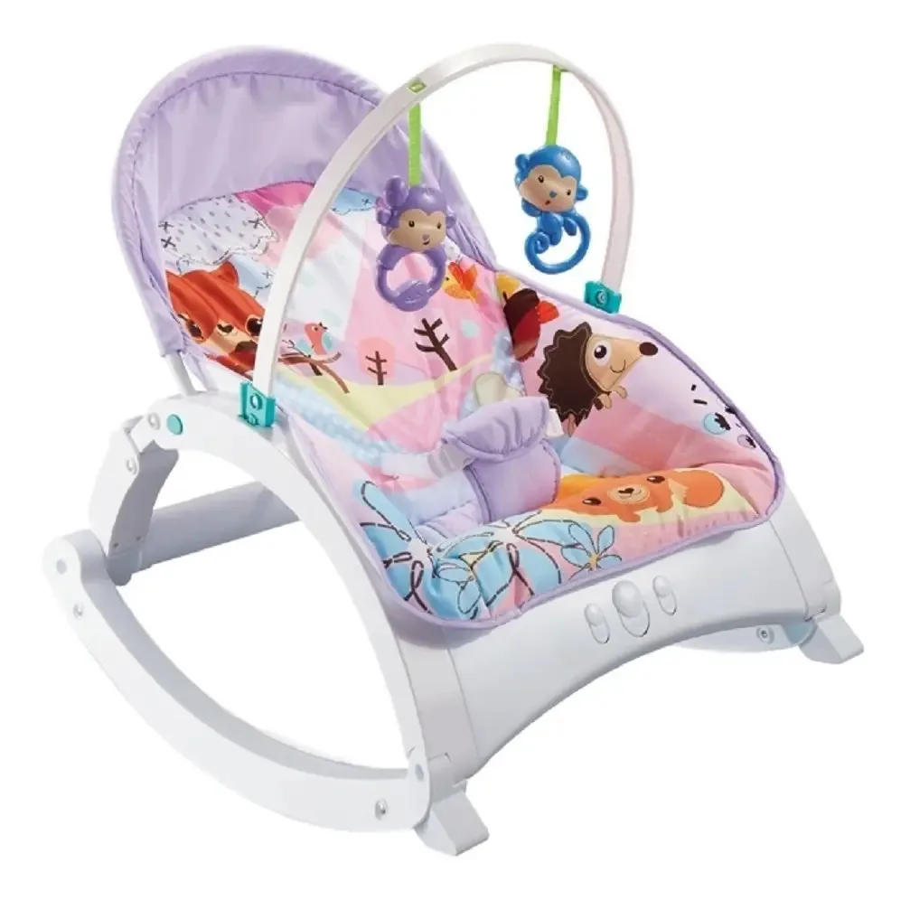 Cadeira de balanço vibratória Grow With Me Baby cor lilás