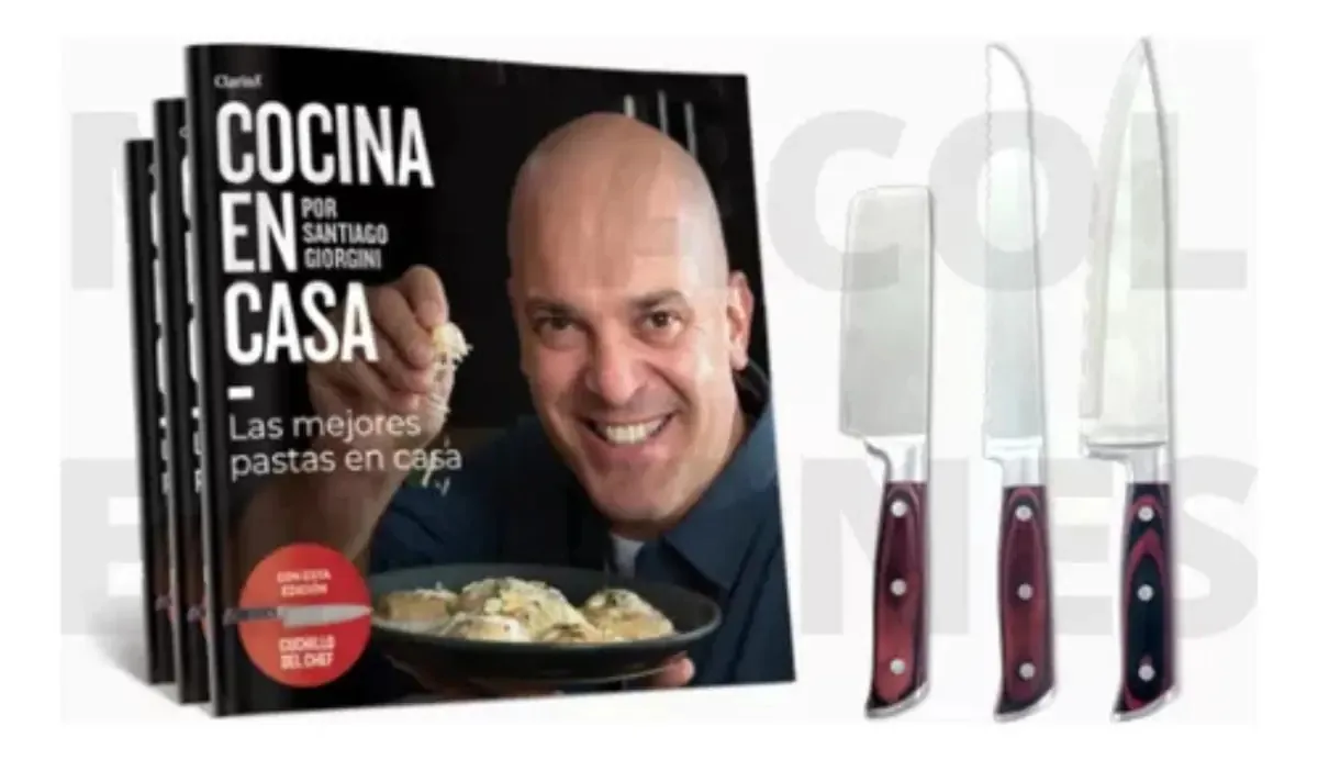 Coleção de facas e revistas Home Kitchen Santi Giorgini Clarín Soklingen Brass Cutter
