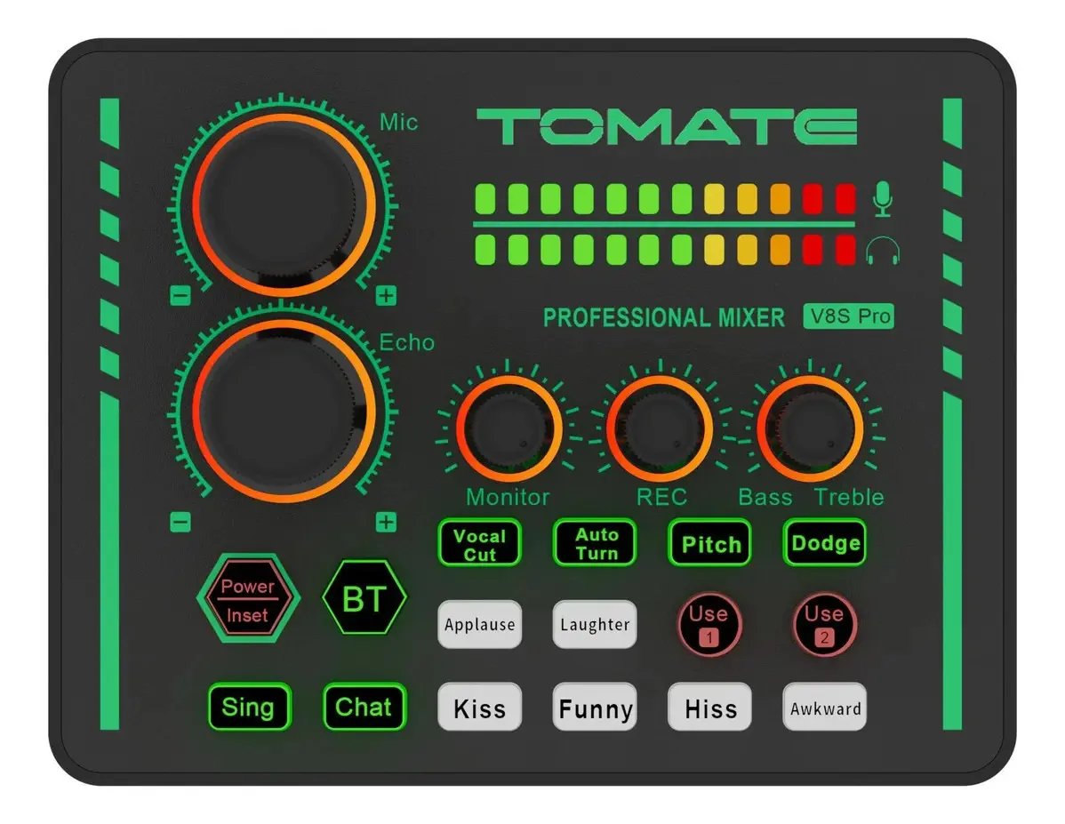 Mesa De Som Digital Tomate Mps-004 Interface Áudio Usb