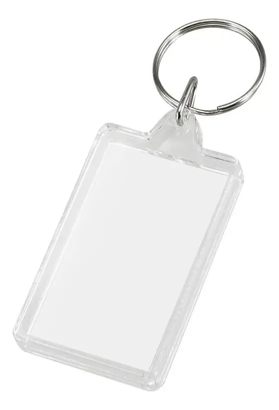 Chaveiros de acrílico Pak 100 para publicidade, moldura fotográfica, Grade Bbb