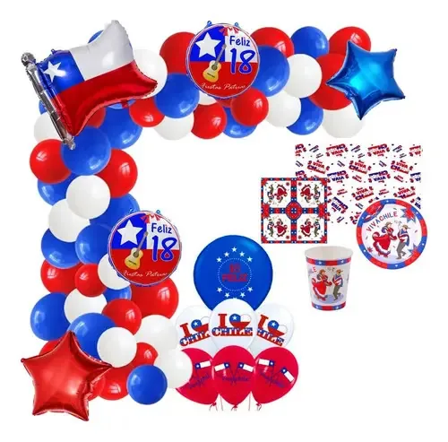 Conjunto de balões e decoração de festa Happy 18
