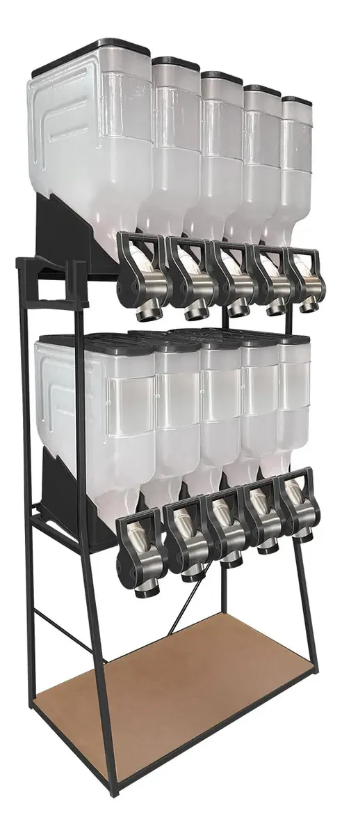 Dispenser Porta Armazenamento Cereais Ração 10 Módulos 45l Mec Pet