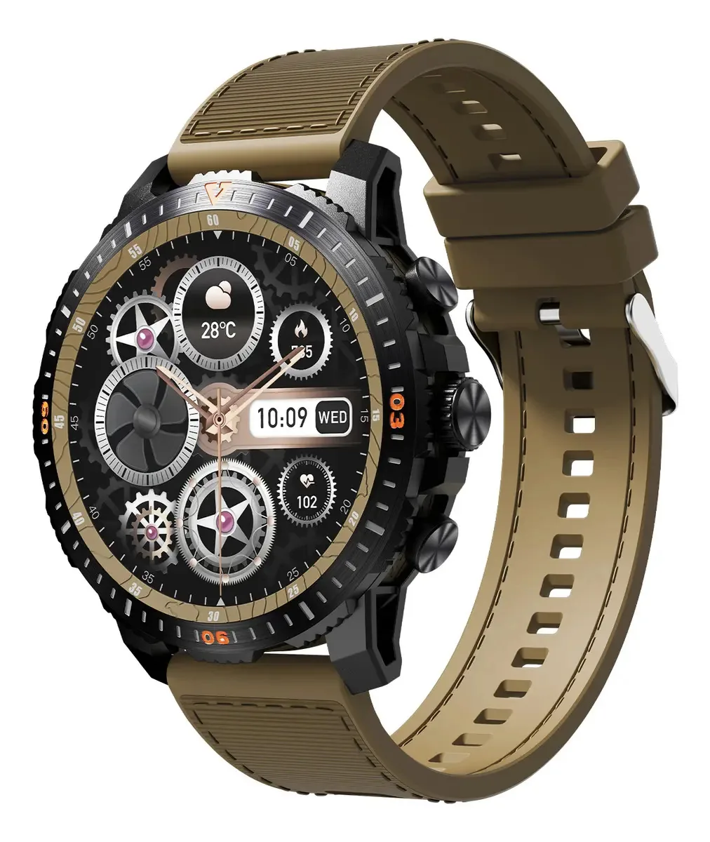 Smartwatch Bazik Prime Smartwatch W92 PRO MAX tela de 1.43" - cor cáqui