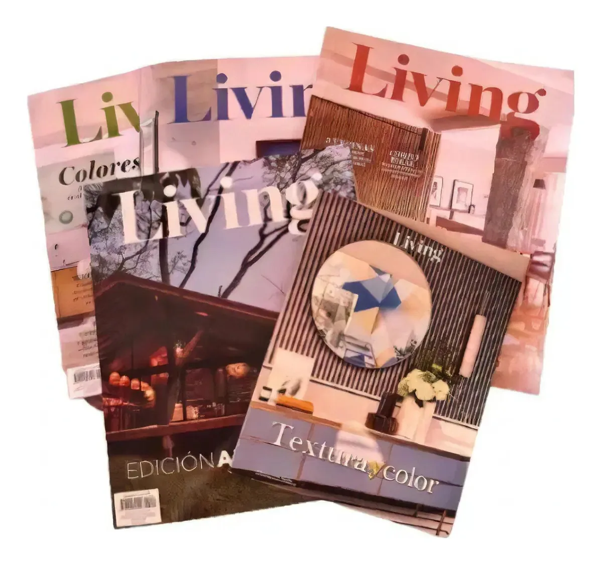 Pacote de revistas, 5 lotes, coleção Living, ideias de decoração, design de interiores, tendências criativas atuais, casa, otimize a iluminação do espaço, transforme, crie ambientes harmoniosos, decor