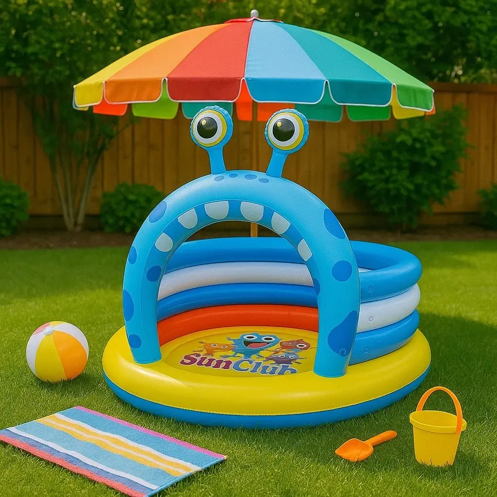 Banho de verão inflável Pool Monster de 3 anéis para crianças