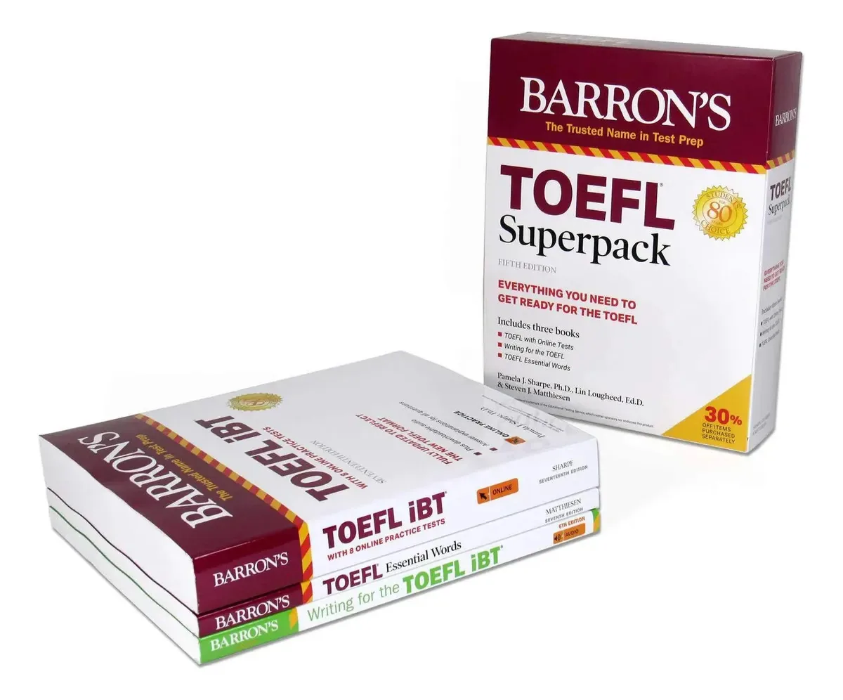TOEFL Superpack: 3 livros + testes práticos + áudio online