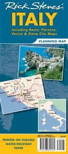 Mapa de planejamento da Itália de Rick Steves: incluindo Roma, Florença, Veneza e a cidade de Siena.