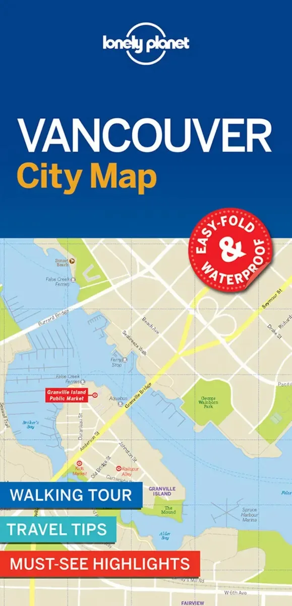 Lonely Planet Mapa da Cidade de Vancouver 1