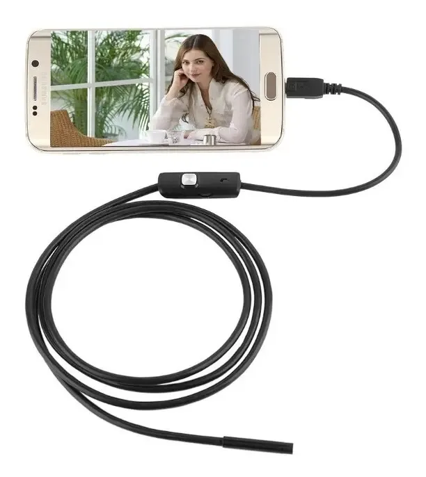 Inspeção de câmera endoscópica celular com boroscópio de PC com luz